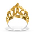Tiara cekiny złota