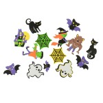 Naklejki piankowe z halloweenowym nadrukiem (45 szt.)