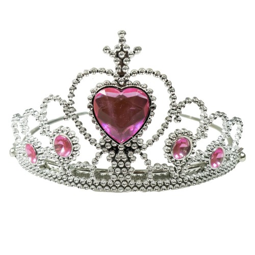 Tiara z kryształkami - różowa