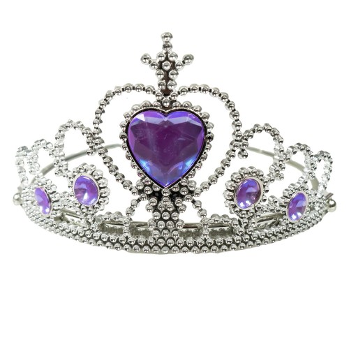 Tiara z kryształkami - fioletowa
