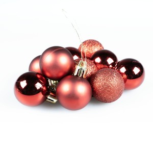 Bombki w tubie (10 szt.) czerwone