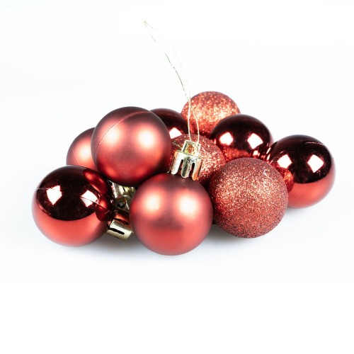 Bombki w tubie (10 szt.) czerwone