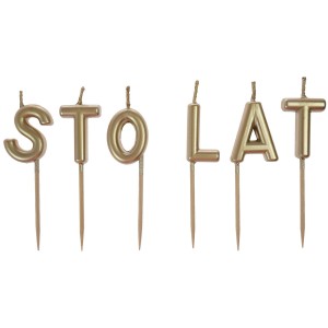 Świeczki urodzinowe napis "Sto lat"