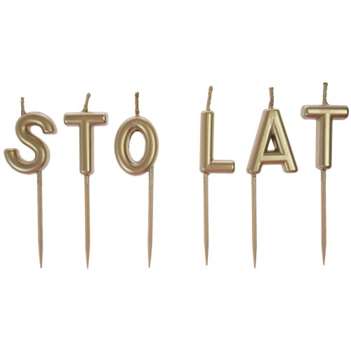 Świeczki urodzinowe napis "Sto lat"