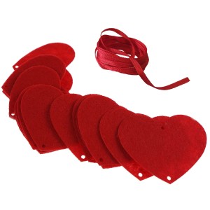 Girlanda pionowa z serduszek 2 m