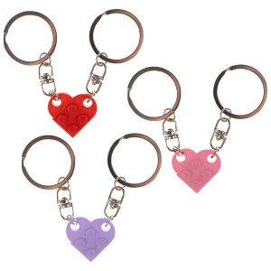 Breloki - serce z klocków