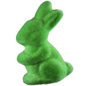 Zajączek flokowany zielony 9 cm