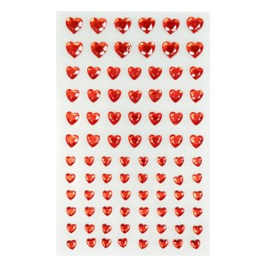 Serduszka kryształki samoprzylepne (84 szt.)