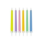 Świeczki ryflowane - dekoracja ciasta (6 szt.)