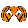 Maska na Halloween (flokowana) - Dynia