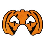 Maska na Halloween (flokowana) - Dynia