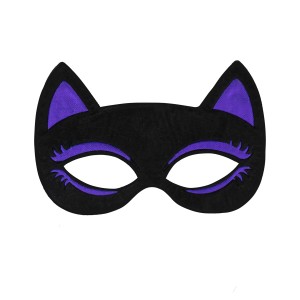 Maska na Halloween (flokowana) - Kot