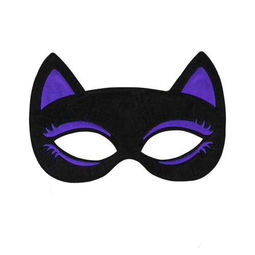 Maska na Halloween (flokowana) - Kot