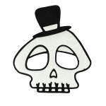 Maska na Halloween (flokowana) - Czaszka