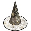 Kapelusz czarownicy z transparentnym rondem
