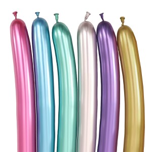 Balony do modelowania - efekt chromu (10 szt.)