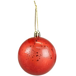 Zestaw bombek z efektem rosy (4 szt.) - czerwony