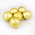 Zestaw bombek z efektem rosy (6 szt.) - złoty