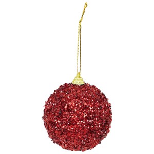 Bombki błyszczące (2 szt.) - czerwone
