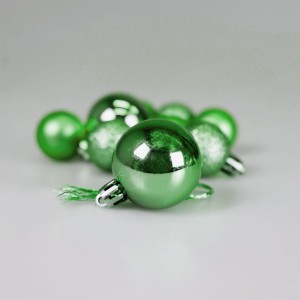 Zestaw dekoracji w bombce (9 szt.) - zielone