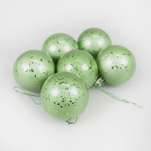 Zestaw bombek z efektem rosy (6 szt.) - szałwiowy
