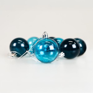 Zestaw bombek transparentnych (8 szt.) - niebieskie