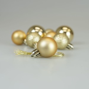 Zestaw dekoracji w bombce (9 szt.) - złote