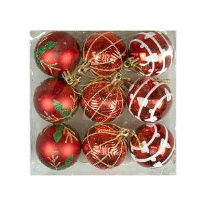 Zestaw bombek ze zdobieniem (9 szt.)