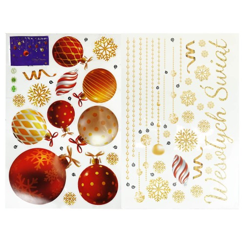 Naklejki elektrostatyczne - bombki