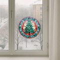 Naklejka elektrostatyczna - witraż_choinka