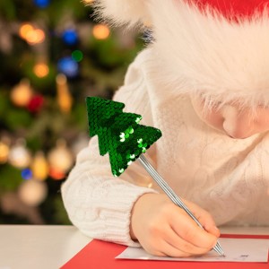 Długopis z cekinowymi ozdobami świątecznymi 