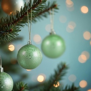 Zestaw bombek z efektem rosy (4 szt.) - szałwiowy