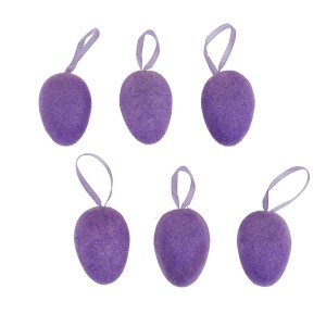 Dekoracyjne jajeczka flokowane małe (6 szt.)