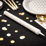 Fontanna party 12 cm - złote kropki