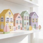 Wiosenne domki DIY (4 szt.)