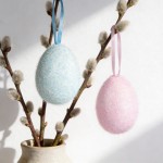 Brokatowe jajka flokowane duże (2 szt.)