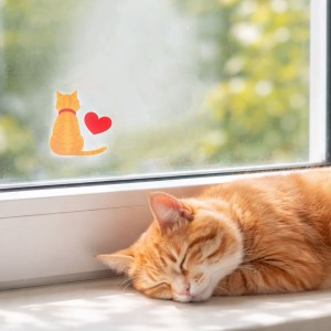 Naklejki elektrostatyczne - kotki