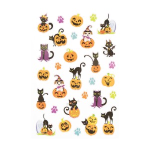 Halloweenowe naklejki zwierzaki
