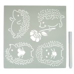 Jeżyki DIY (szablon, marker kredowy)
