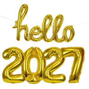 Zestaw balonów foliowych - hello 2027