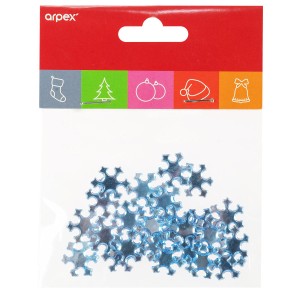 Metaliczne śnieżynki samoprzylepne (24 szt.)