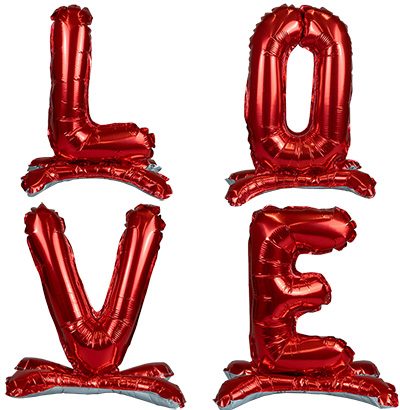 Napis LOVE balony